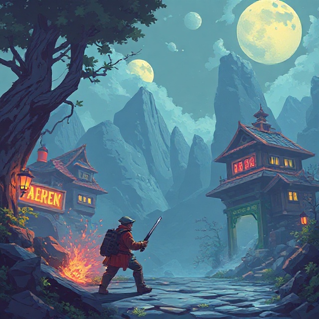 Close-up of a game scene used for an in-depth review